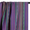 Tissu jacquard mexicain rayures multicolore - violet x 10 cm