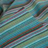 Tissu jacquard mexicain rayures multicolore - bleu x 10 cm