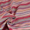 Tissu jacquard mexicain rayures multicolore - rose x 10 cm