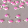 Breloque coccinelle rose foncé x1