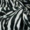 Tissu velours fausse fourrure zèbre - blanc cassé x 10 cm