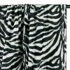 Tissu velours fausse fourrure zèbre - blanc cassé x 10 cm