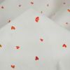 Tissu popeline coton minis coeurs rouges - blanc x 10 cm