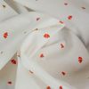 Tissu popeline coton minis coeurs rouges - blanc x 10 cm