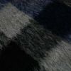 Tissu lainage poils longs carreaux haute couture - gris x 10 cm