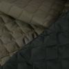 Tissu matelassé doudoune réversible haute couture - kaki x 10 cm