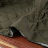 Tissu matelassé doudoune réversible haute couture - kaki x 10 cm