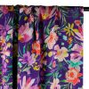 Tissu viscose fleurs aquarelle haute couture - violet x 10 cm