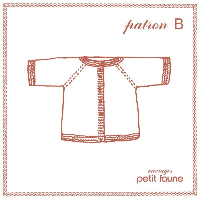 Cardigan raglan B - Patron tricot Petit Faune