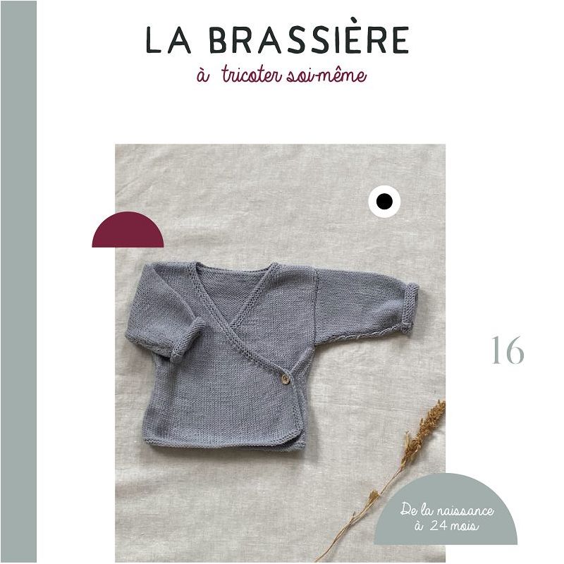 Brassière de naissance en laine - boutons bois - Naissance - 0 mois