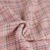 Tissu lainage tweed coton haute couture - rose clair x 10 cm