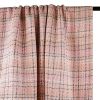 Tissu lainage tweed coton haute couture - rose clair x 10 cm