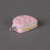 Breloque gateau fourré - rose x1