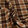 Tissu flanelle laine tartan haute couture - marron x 10 cm