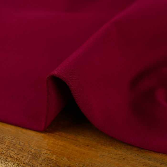 Tissu jersey punto milano haute couture - bordeaux x 10 cm
