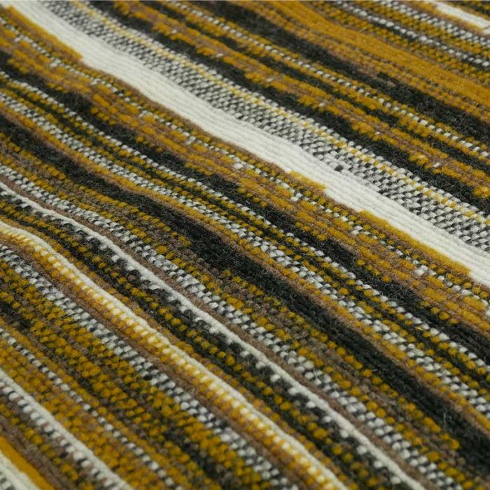 Tissu lainage rayures haute couture - jaune curry x 10 cm