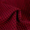 Tissu drap de laine carreaux haute couture - rouge x 10 cm
