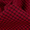 Tissu drap de laine carreaux haute couture - rouge x 10 cm
