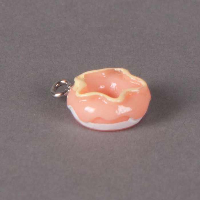 Breloque Donuts étoile - rose x1