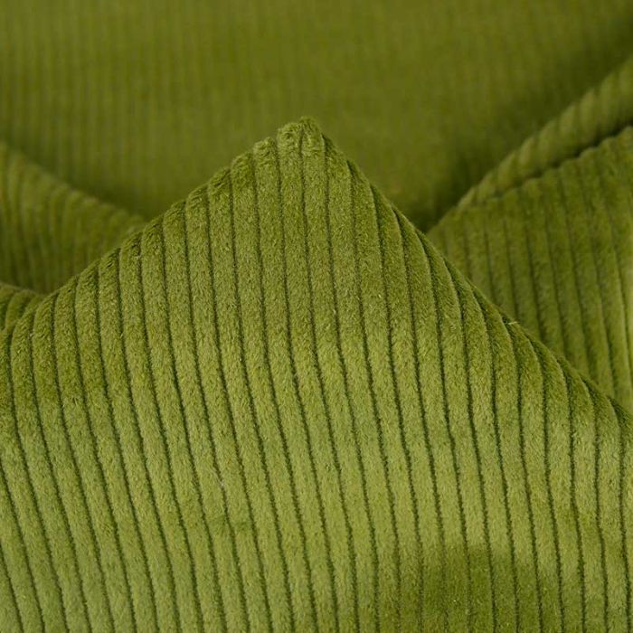 Tissu velours côtelé - vert thé x 10 cm