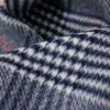 Tissu lainage prince de Galles haute couture - bleu marine x 10 cm