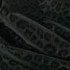 Tissu simili cuir scuba stretch léopard - noir x 10 cm