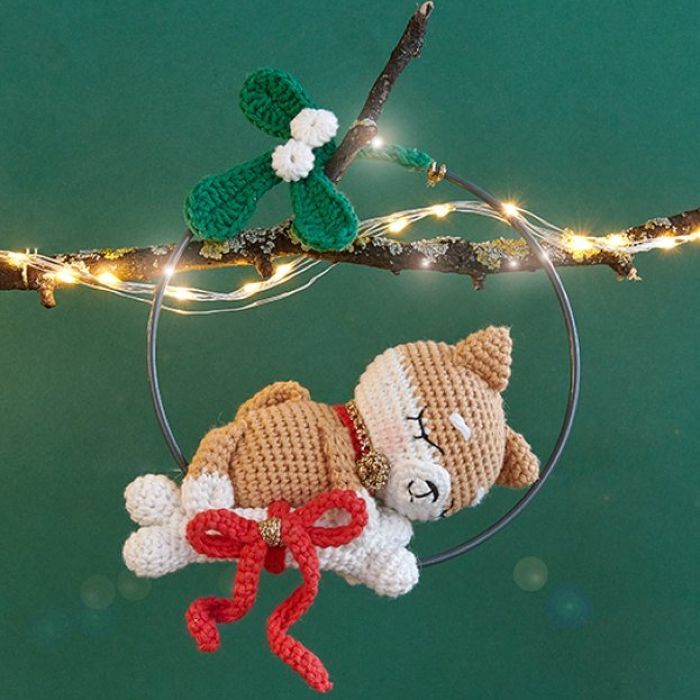 Kit crochet amigurumi Ricorumi - Christmas Shiba