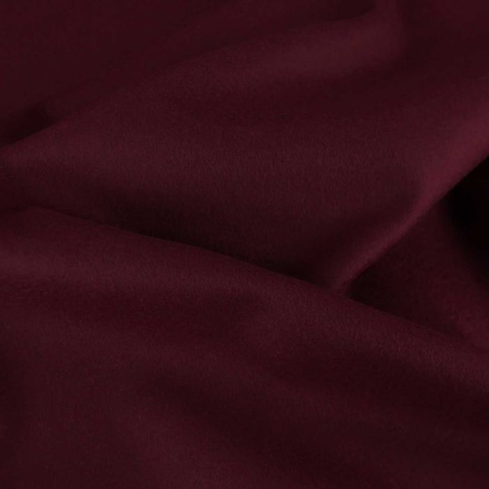 Tissu drap de laine cachemire haute couture - bordeaux x 10 cm