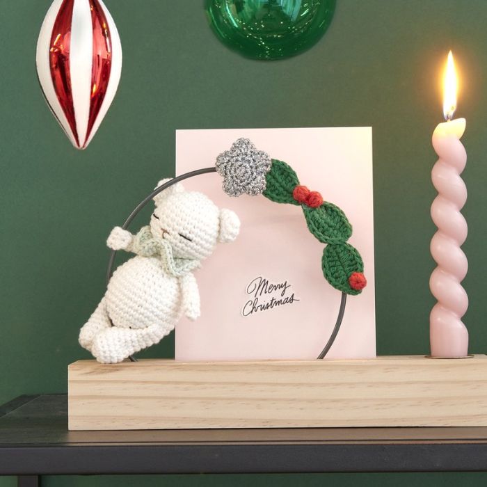Kit crochet amigurumi Ricorumi - Ours de Noël