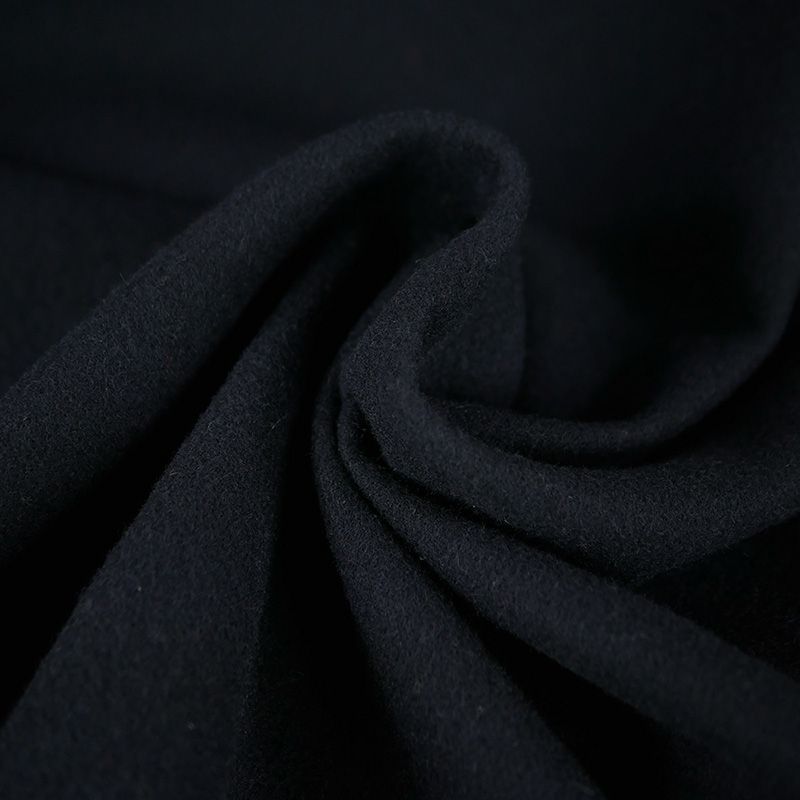 Tissu drap de laine vierge noir - Au Fil de Léontine