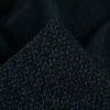 Tissu lainage texturé chiné bleu haute couture - noir x 10 cm