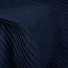 Tissu denim plissé haute couture - bleu foncé x 10 cm