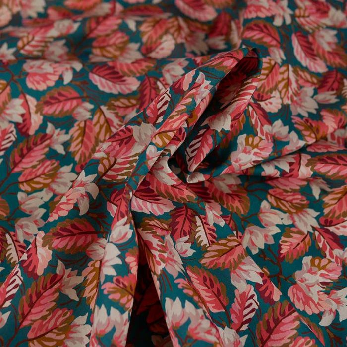 Tissu Liberty of london Calypso - bleu pétrole x 10 cm