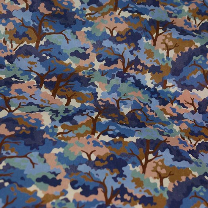 Tissu Liberty of london Woodland canopy - bleu x 10 cm