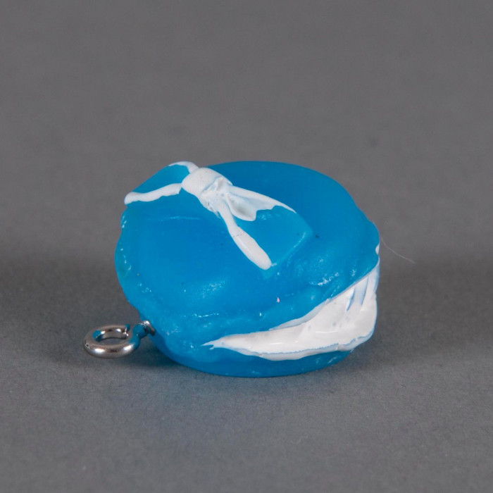 Breloque Macaron à la Crème - Bleu x1