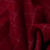 Tissu lainage fin carreaux haute couture - rouge foncé x 10 cm