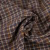 Tissu lainage tartan haute couture - terracotta x 10 cm