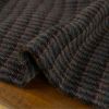 Tissu lainage tweed chiné haute couture - marron x 10 cm