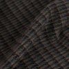 Tissu lainage tweed chiné haute couture - marron x 10 cm