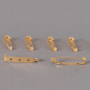 Support broches 3 trous 36mm doré x4