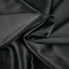 Tissu soie stretch satiné uni - noir x 10 cm