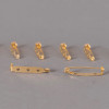 Support broches 3 trous 33mm doré x4