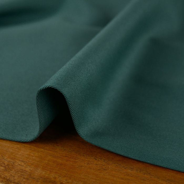 Tissu gabardine coton uni - vert bleu x 10 cm
