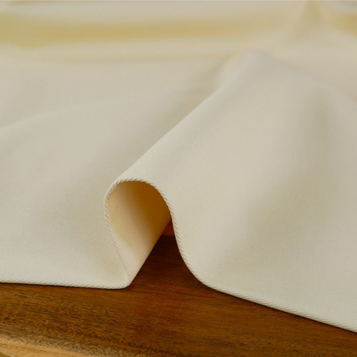 Tissu gabardine coton uni - écru x 10 cm