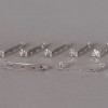 Support broches 3 trous 33mm argent x4