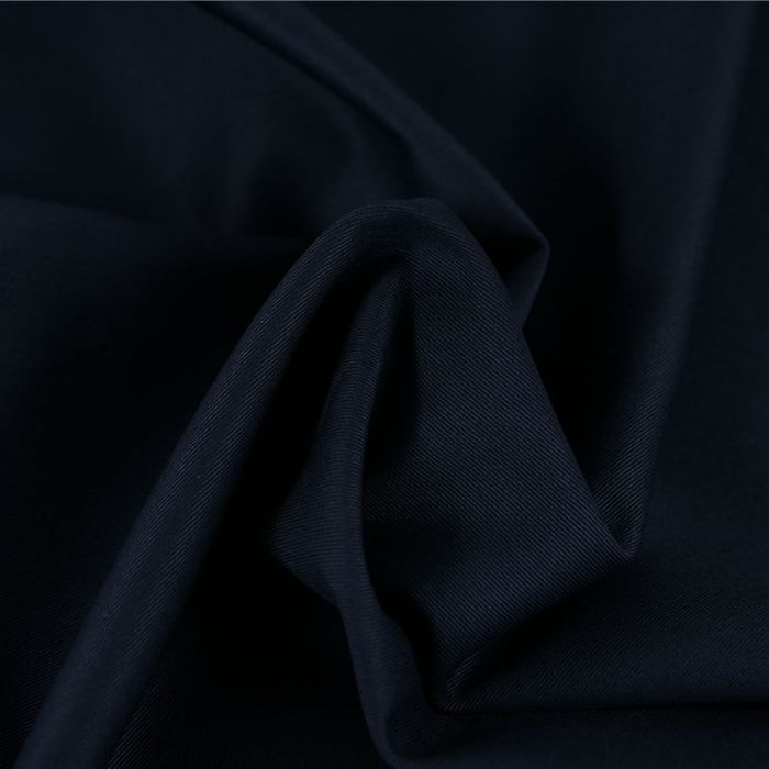 Tissu gabardine coton uni - bleu marine x 10 cm