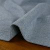 Tissu lainage fin chevrons haute couture - bleu de gris x 10 cm