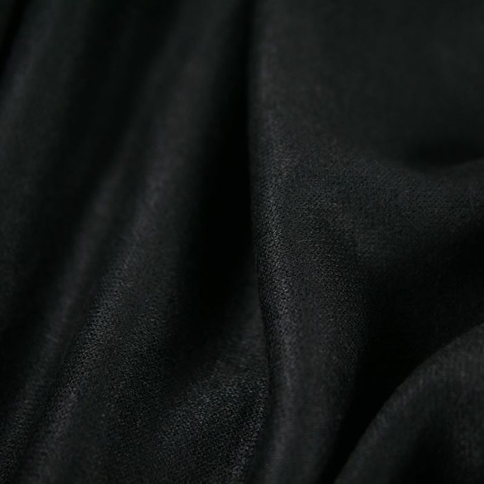 Tissu jersey maille chiné - noir x 10 cm