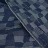 Tissu denim jacquard effet patchwork - bleu foncé x 10 cm