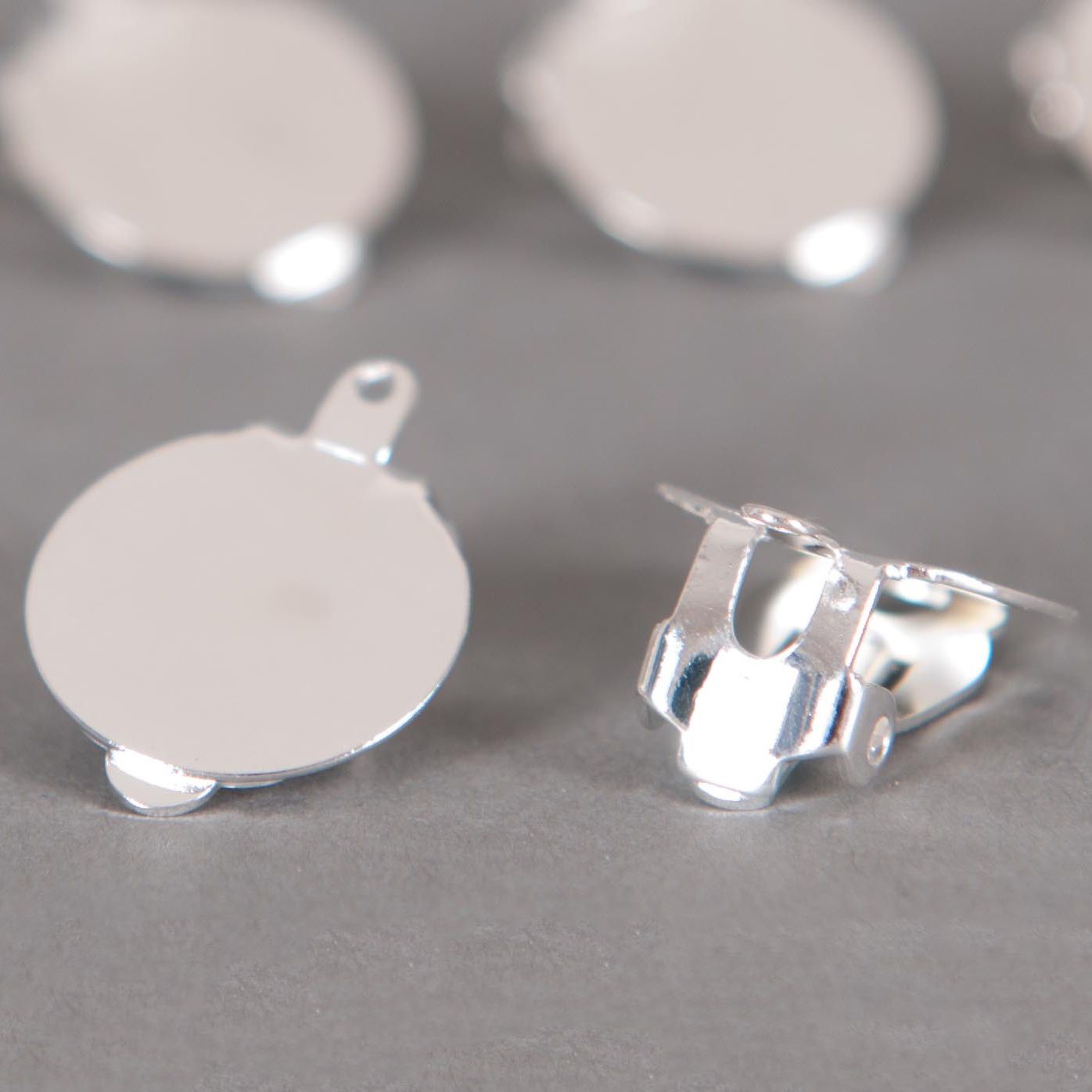 Clips d'oreilles plateau avec anneau 15 mm x2 - Atelier de la